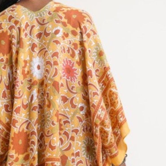 NEW Boho Floral Paisley Multi Color Kimono, Festival Outfit - Picture 3 of 3